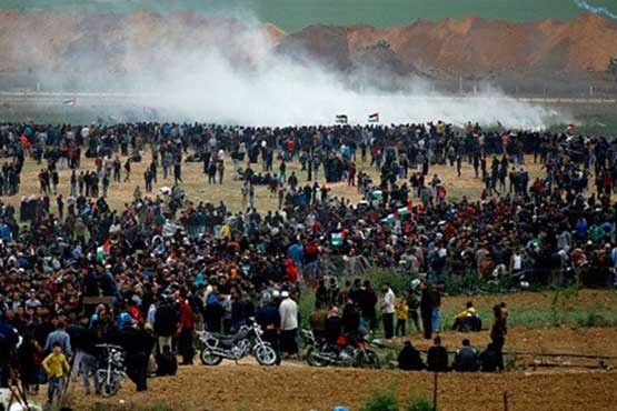 زخمی شدن بیش از ۵۰ فلسطینی در تظاهرات بازگشت