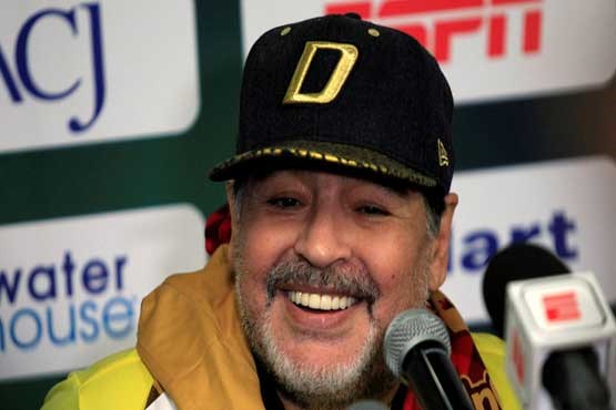 جریمه مارادونا بدلیل حمایت از رئیس جمهور ونزوئلا