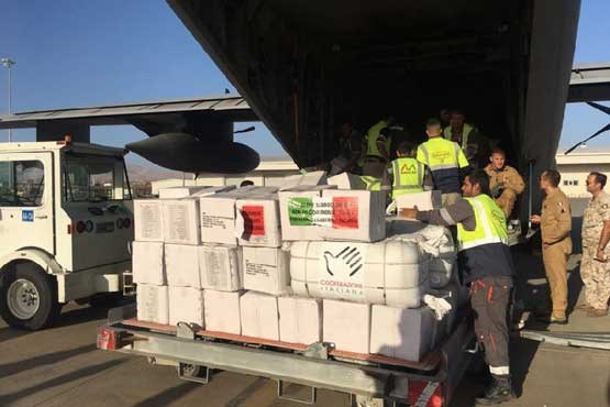 ایتالیا کمک های بشردوستانه به ایران ارسال کرد