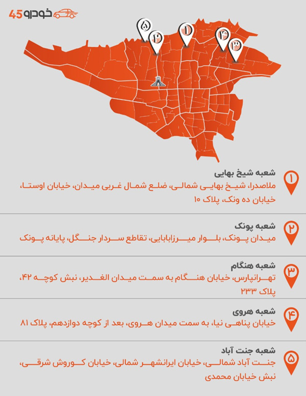 خودرو45 شعبه های خود را در سراسر ایران توسعه می دهد خودرو45 شعبه های خود را در سراسر ایران توسعه می دهد