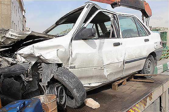 تصادف زنجیره‌ای هشت خودرو در بزرگراه یادگار امام