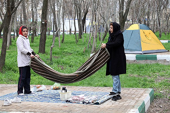 کمپ اسکان مسافران نوروزی در مشهد