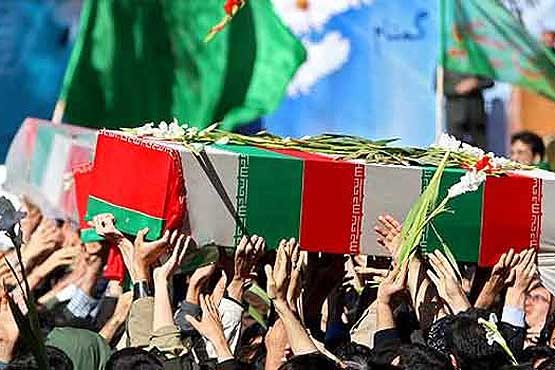 پیکر 2 شهید گمنام در بوستان شهدای خزانه آرام می‌گیرند
