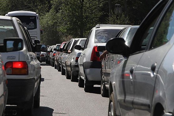 ترافیک پر حجم در جاده چالوس