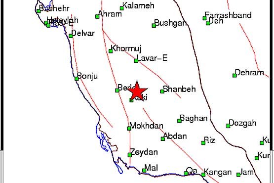 زمین لرزه 4.6 ریشتری کاکی بوشهر را لرزاند