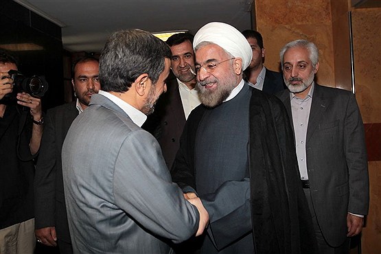 دیدار محمود احمدی‌نژاد با حسن روحانی