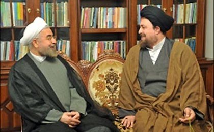 دیدار سید حسن خمینی با رئیس جمهور منتخب