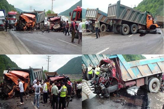 3 کشته و مجروح در مسابقه کامیون ها