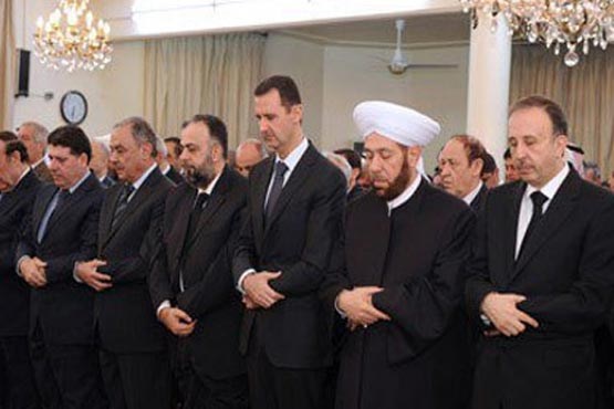 نماز عید فطر در دمشق با حضور بشار اسد