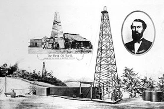 فوران نخستین چاه نفت جهان
