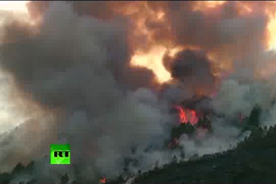 آتش‌سوزی در پارک ملی "استریال" پرتغال