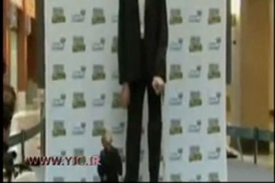 دیدار کوتاهترین و بلندترین مرد جهان