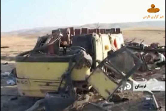 واژگونی اتوبوس زائران عراقی در ایران