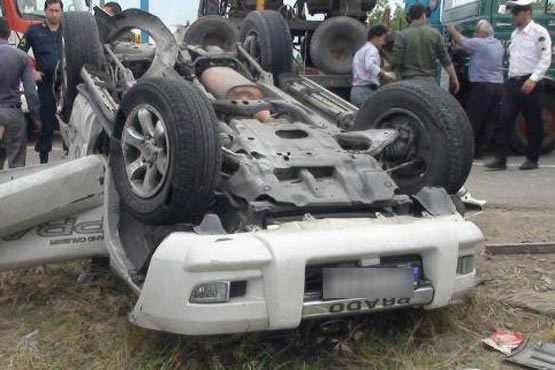10 کشته و زخمی در حادثه واژگونی پرادو