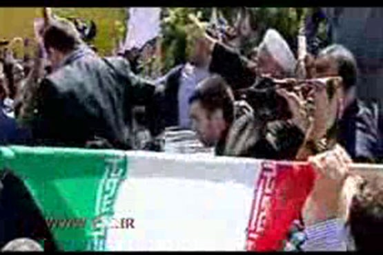 استقبال مردم از روحانی پس از بازگشت از نیویورک