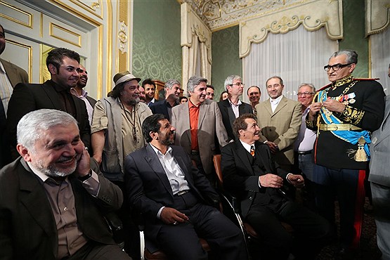 حضور مهندس ضرغامی در صحنه فیلمبرداری سریال معمای شاه