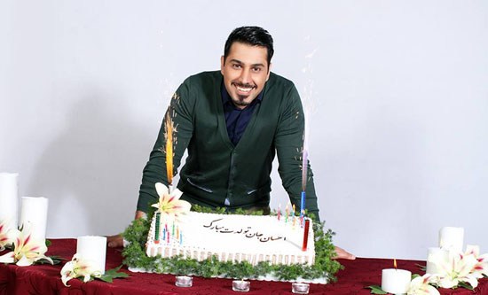 کیک تولد احسان خواجه امیری/ عکس