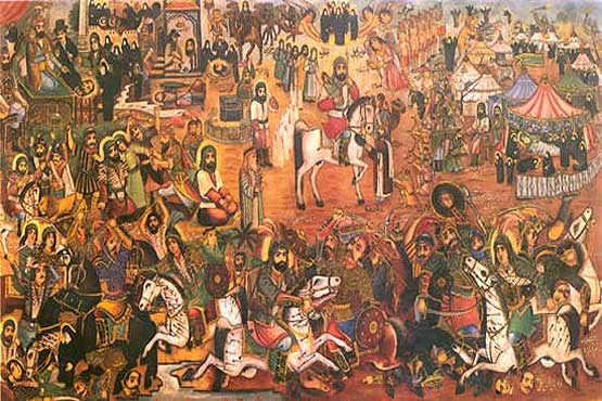 نمایش پرده نقاشی«واقعه کربلا» نمایش پرده نقاشی«واقعه کربلا»