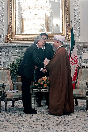 دیدار نخست وزیر سابق ایتالیا با هاشمی رفسنجانی