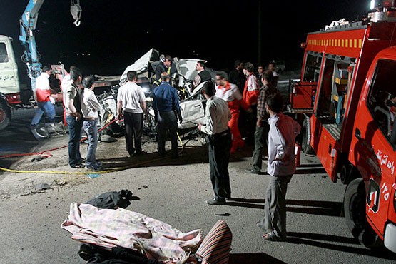 6 کشته در تصادف زنجیره ای آزاد راه ساوه – همدان