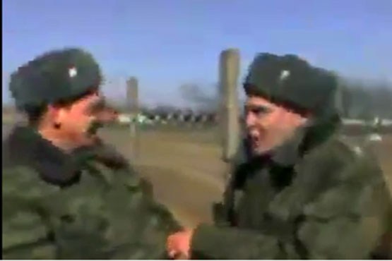 شکلک درآوردن سرباز روسی