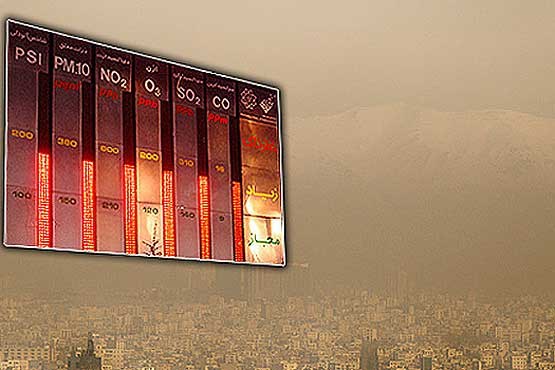 کیفیت هوای تهران در شرایط ناسالم قرار دارد