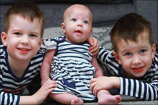 سه قلوهایی که طی پنج سال به دنیا آمدند