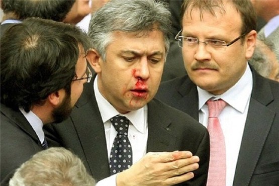 کتک کاری در پارلمان ترکیه