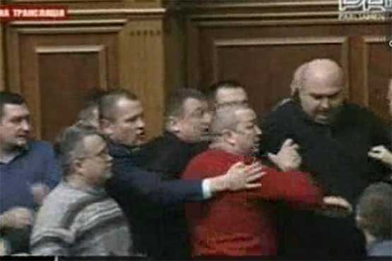 درگیری در پارلمان اوکراین