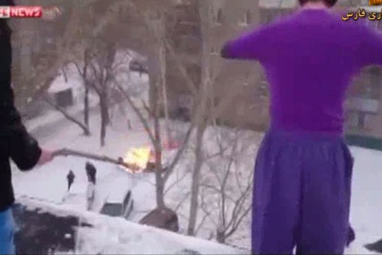 پرش با لباس آتش گرفته