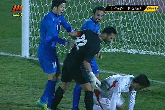 حرکت زشت دروازه‌بان کویت