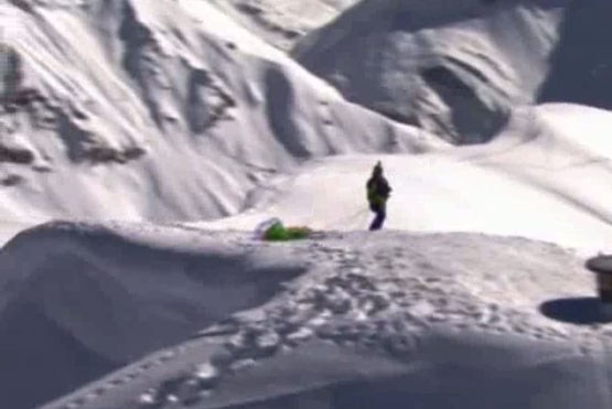 هیجان اسکی در کوههای آلپ