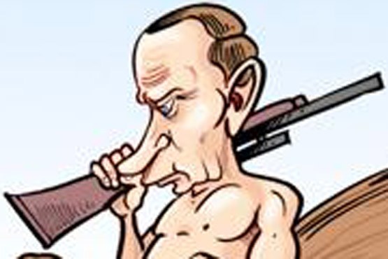 اوکراین، جدل اوباما و پوتین + کاریکاتور