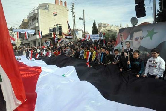 تظاهرات سراسری مردم سوریه در حمایت از ارتش