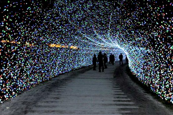 تونل روشنایی در ژاپن |مجموعه عکس|