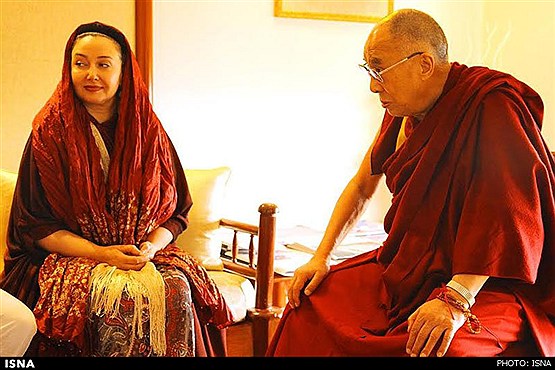 دیدار کتایون ریاحی با دالایی لاما