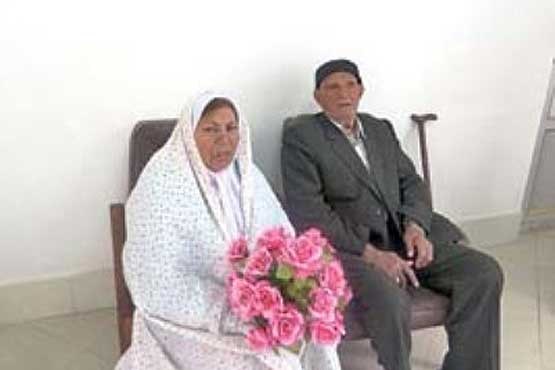 ازدواج داماد 87 ساله و عروس 62 ساله