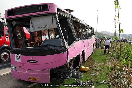 علت حادثه تصادف اتوبوس در بزرگراه آزادگان اعلام شد
