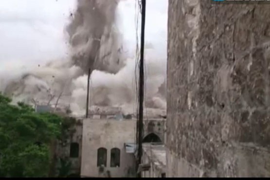انفجار مهیب هتل توسط شورشیان سوریه