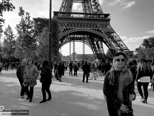 فلور نظری به همراه پسرش در پاریس/ عکس