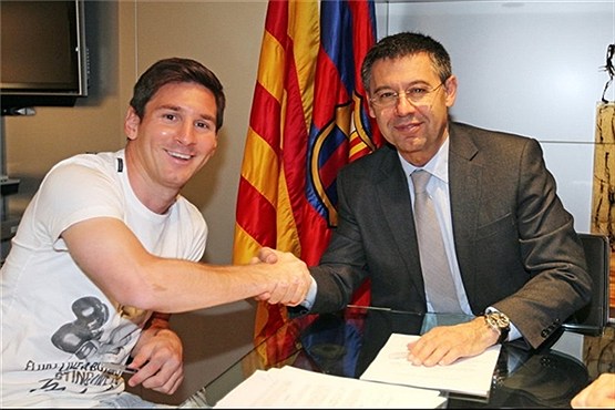 تمدید قرارداد مسی با بارسلونا به روایت تصویر
