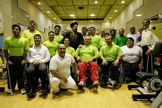 سید حسن خمینی در جمع ورزشکاران جانباز و معلول