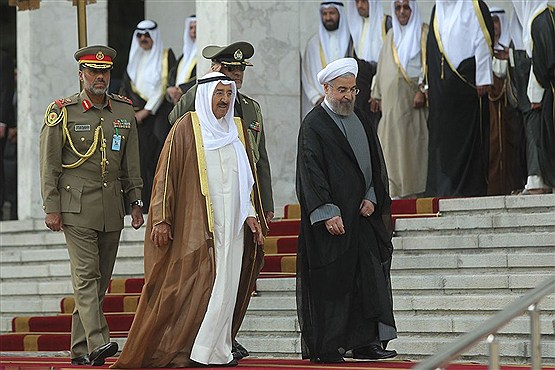 استقبال رسمی روحانی از امیر کویت