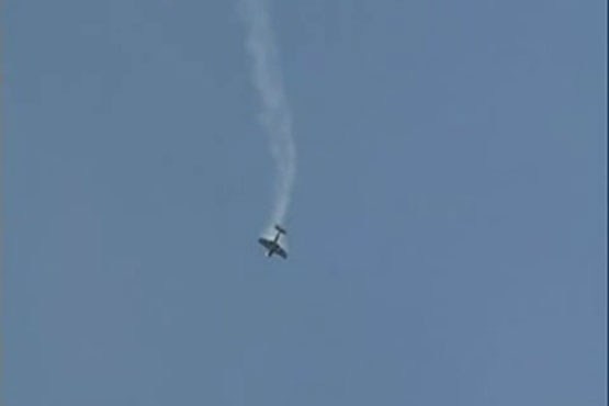 سقوط  هواپیمای آموزشی در قزوین