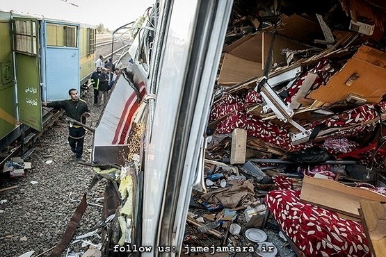 ۱ کشته و ۳۷ مجروح در برخورد ۲ قطار |مجموعه عکس|