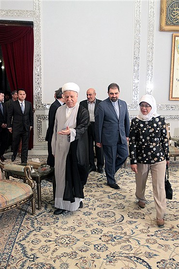 دیدار رییس مجلس سنگاپور با هاشمی رفسنجانی