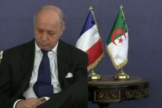 چرت زدن وزیر خارجه فرانسه