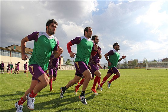 تمرین تیم فوتبال پرسپولیس در اردبیل