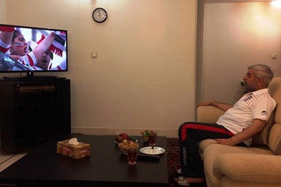 بازتاب عکس روحانی در حال تماشای فوتبال در برزیل