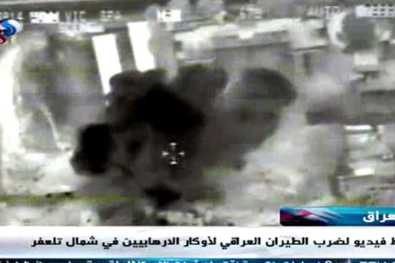 حمله هوایی به مواضع داعش در تلعفر